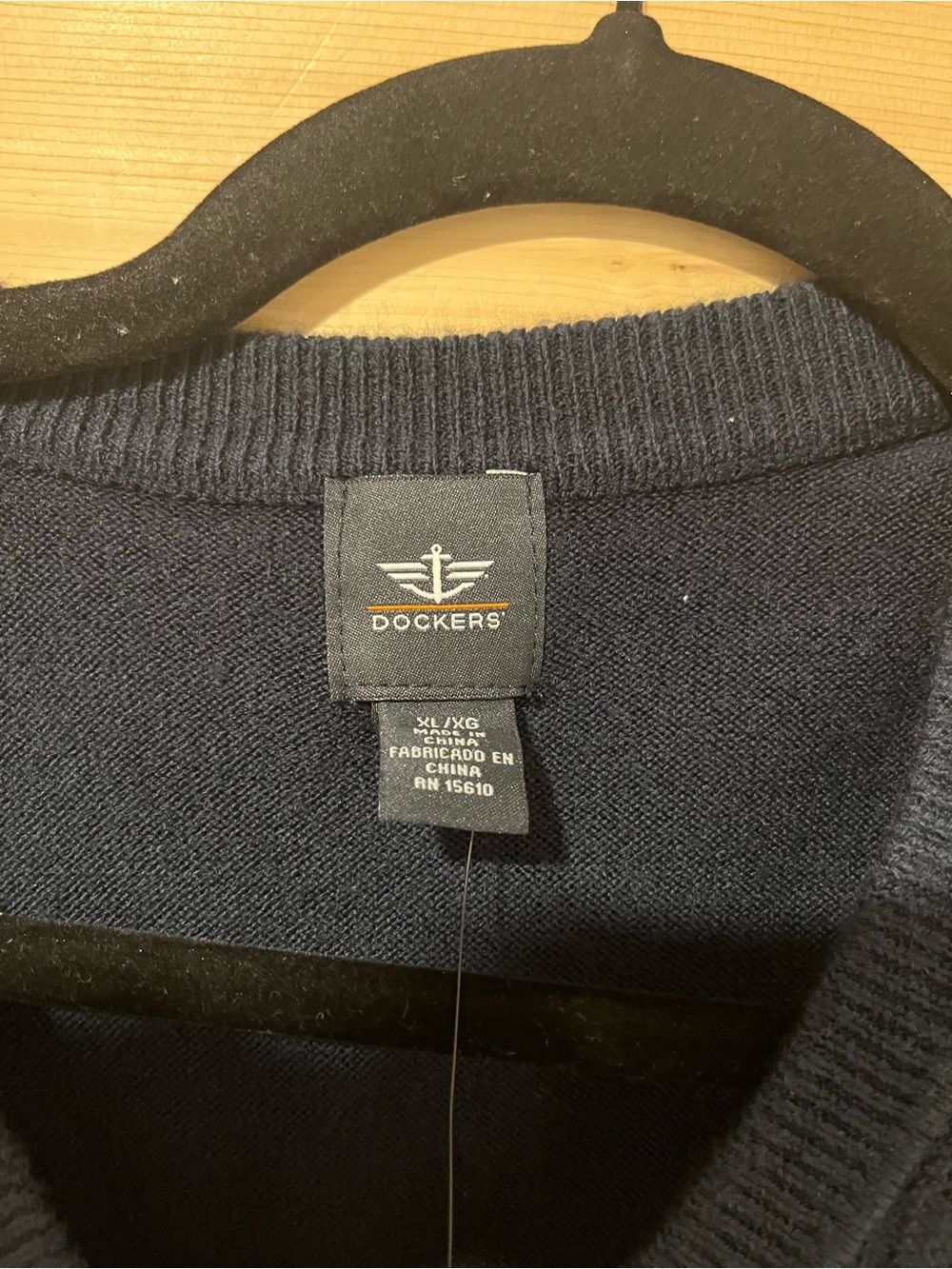 Dockers Men’s Navy Cable Knit Sweater Vest XL NWT ⛳️ - Picture 3 of 10